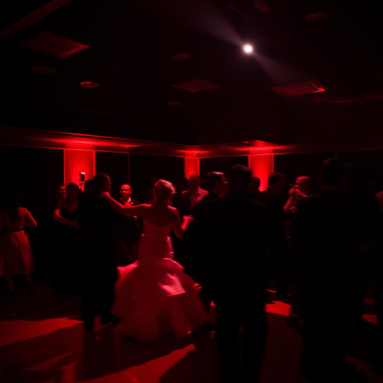 Packed wedding reception dance floor